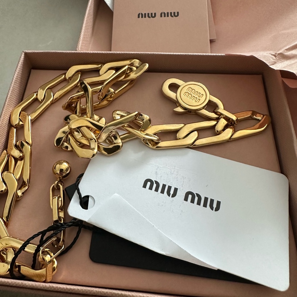 SOLD - Miu Miu Gold Chain Belt